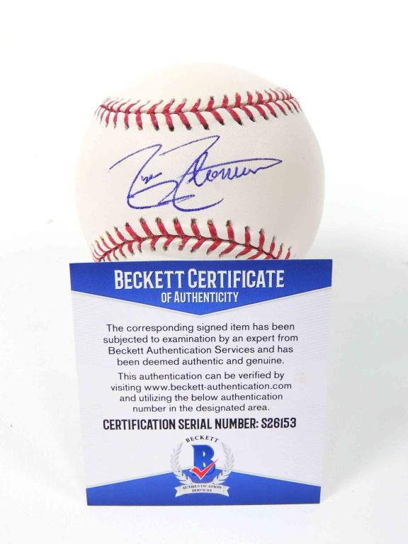 Tyler Flowers Signed Selig MLB Baseball: Beckett S26153