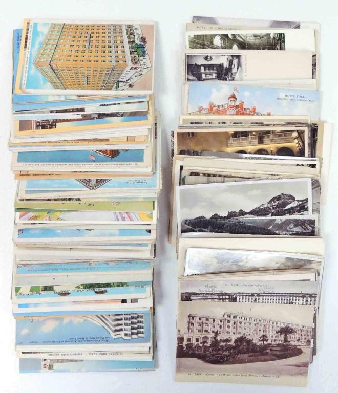 Vintage / Antique Hotel Postcards: Includes 150 US/Chicago & 85 Foreign Postcards