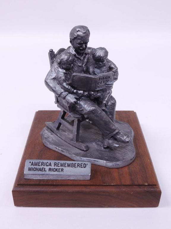 Pewter Sculpture, Michael Ricker "America: Remembered" #572, 1985
