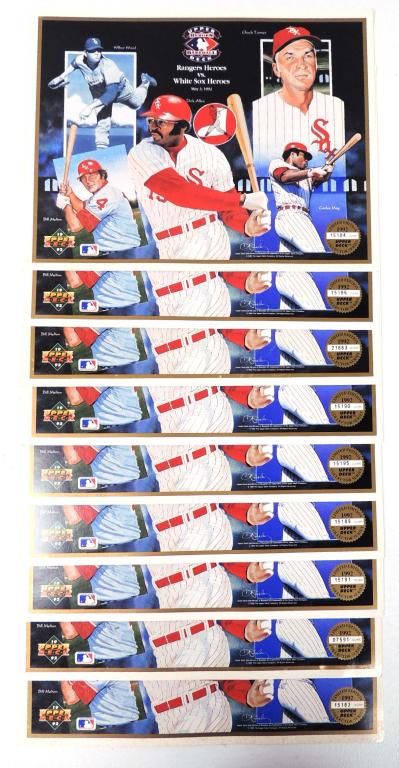 Sports Lot - White Sox Signed Memorabilia: Includes Ed Farmer color cards (White Sox pitcher), Dave De Busschere White Sox signed photo (JSA), faded Ozzie Guillen signed ball, Frank Thomas signed photo, & Upper Deck White Sox Heroes of the 197
