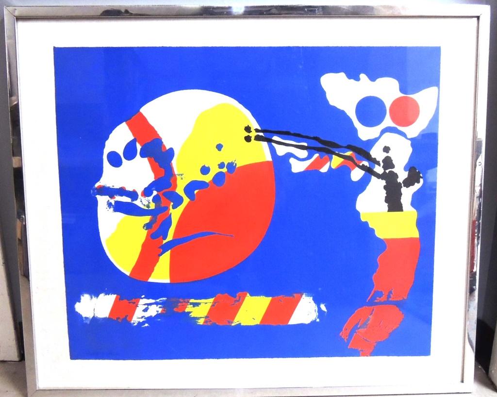 "Four in Blue" Pop Art by Jef Diederen: 1971, 50 / 135. Jef Diederen 1920 - 2009. Local pick up or third party shipping only.