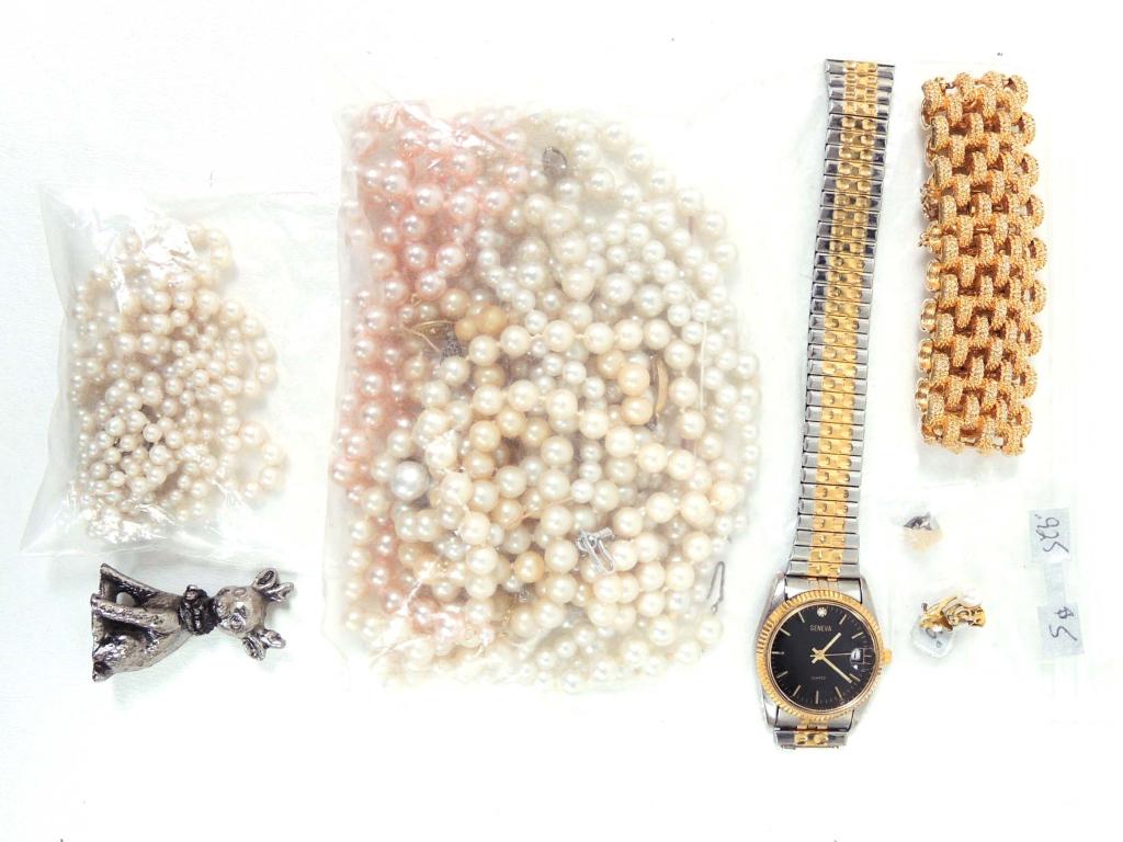 Fashion Jewelry & Pearl Lot: Includes Monet bracelet