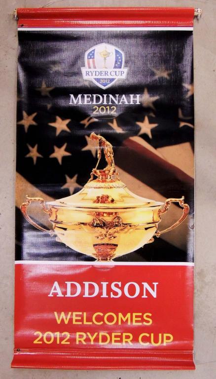 2012 Medinah Ryder Cup Banner Golf: app 29" x 60"