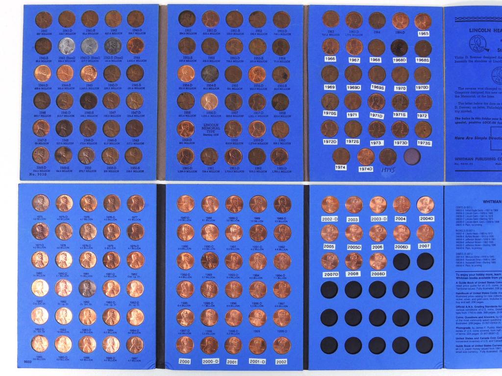 (2) Lincoln Cents Whitman Books (1 of 8)