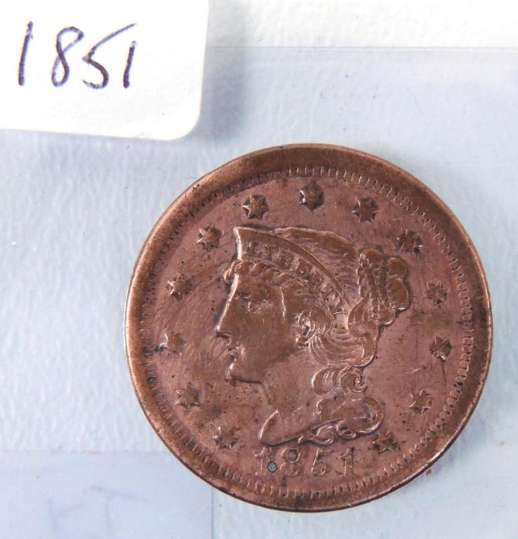 1851 U.S. Large Cent - High Grade (1 of 2)