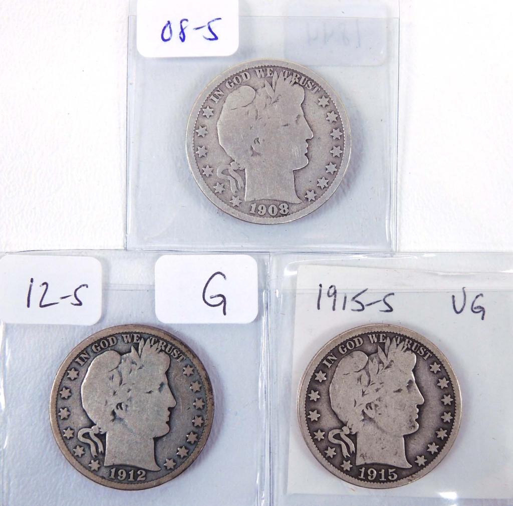 Barber half dollars (3) (1 of 2)