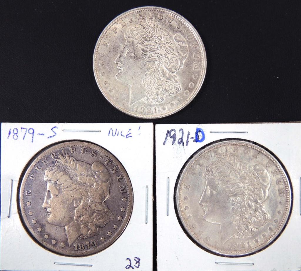 Morgan silver dollars (3) (1 of 2)