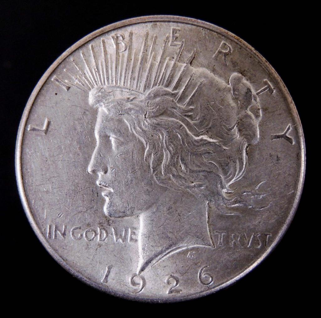 1926-s Peace silver dollar (XF-AU?) (1 of 2)