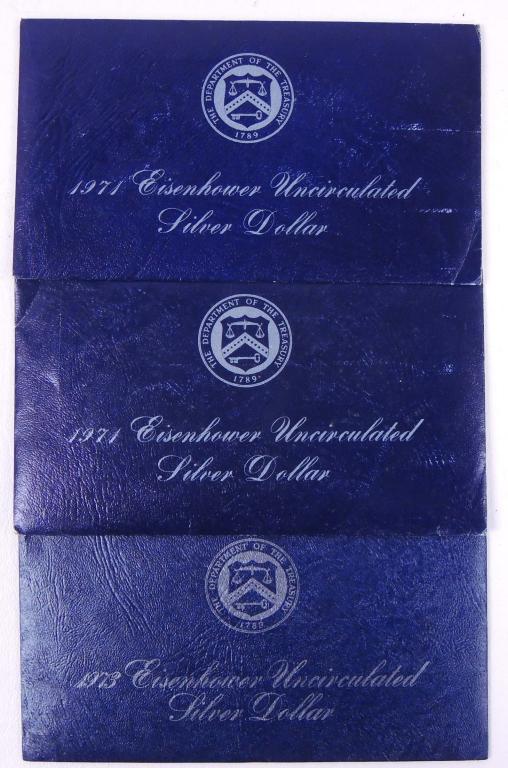 Silver Eisenhower dollars (3) (1 of 1)