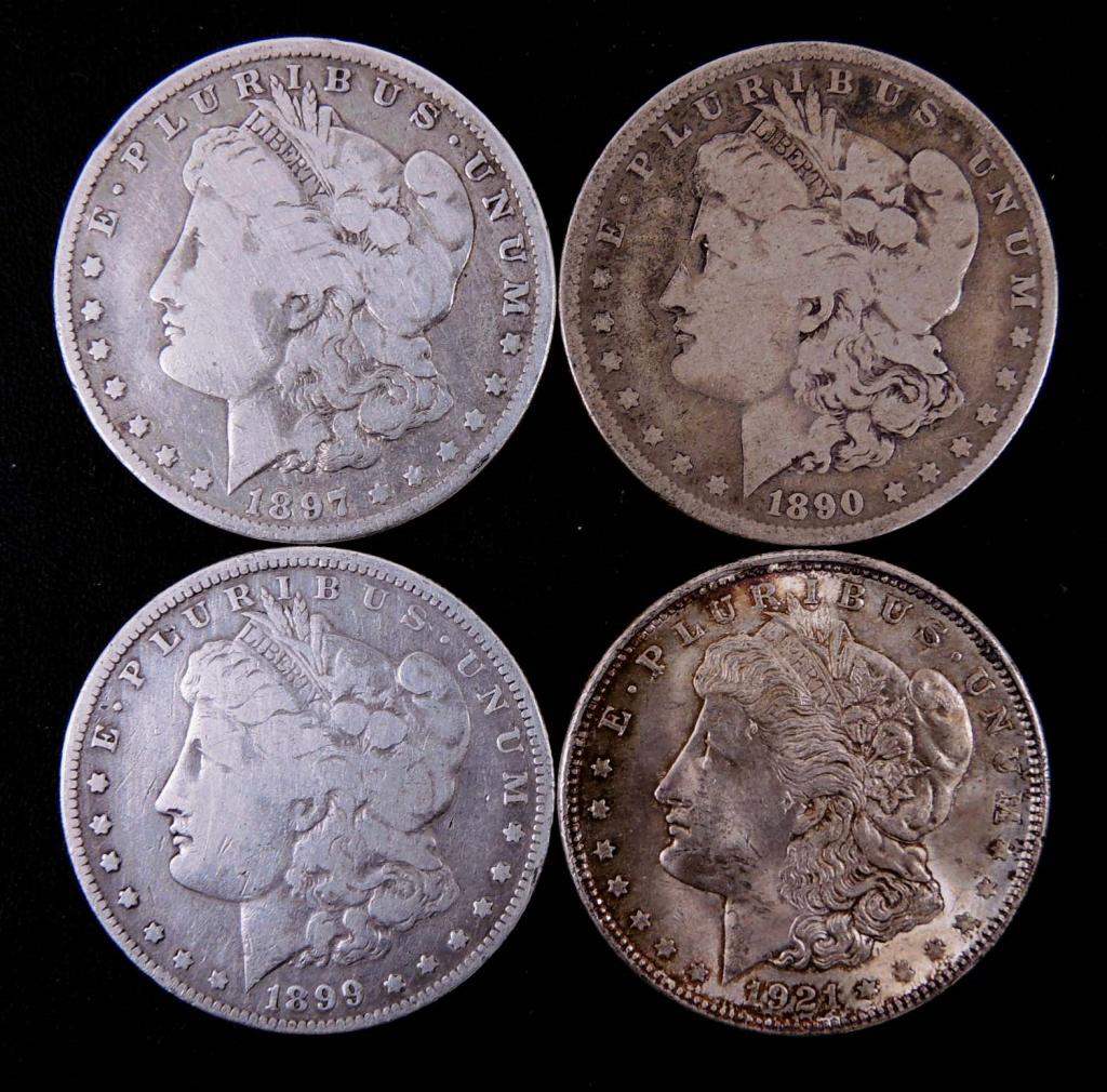 Morgan silver dollars (4) (1 of 2)