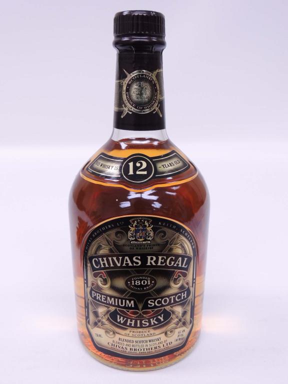Chivas Regal 12 Year Old Scotch Whisky Bottle: 750ml, Sealed
