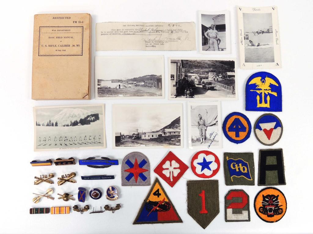 WWII Patches, Pins, Ribbons, M1 Rifle Manual: WWII Patches, Pins, Ribbons, M1 Rifle Manual