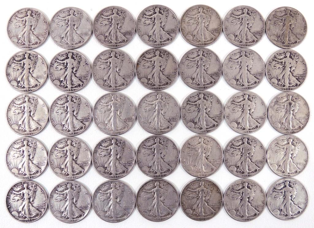 1940's Walking Liberty Half Dollars (35) (1 of 2)