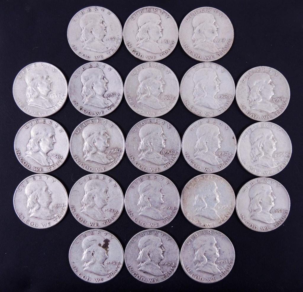 1950s Franklin Half Dollars (21) (1 of 2)
