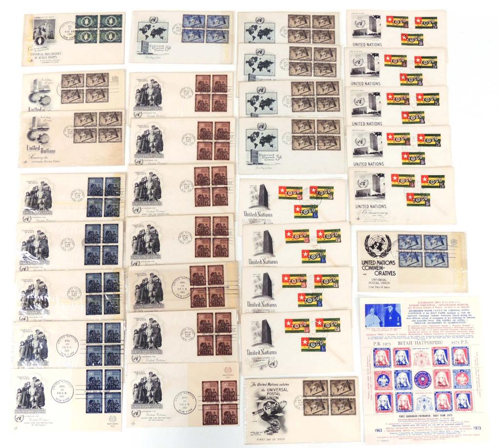 U.N./Ukraine Resistance First Day Postcards/Covers: U.N.,Ukraine Resistance First Day Postcards/Covers (50+)