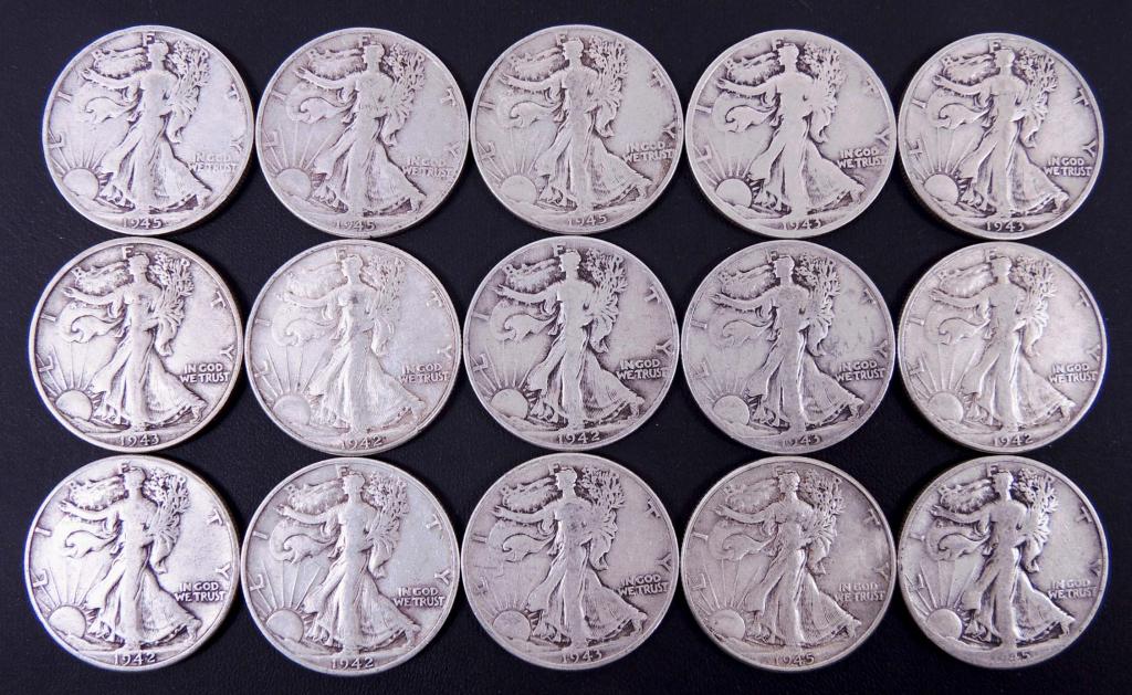 Walking Liberty Half Dollars (15) (1 of 2)