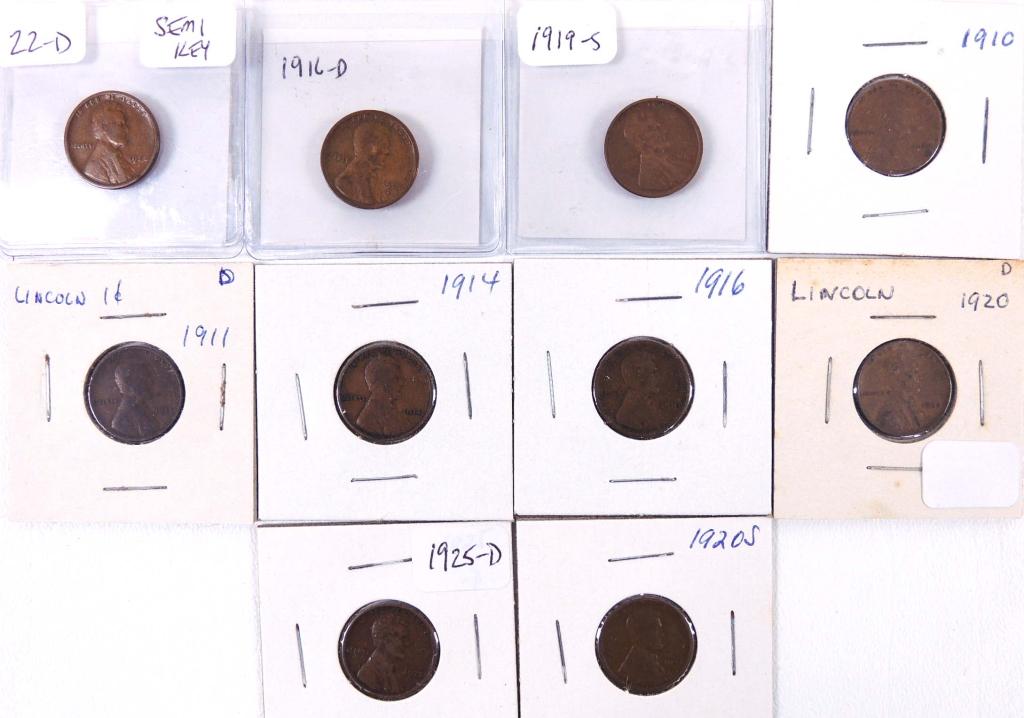 10 Coin Lot - Lincoln Cents (1 of 2)