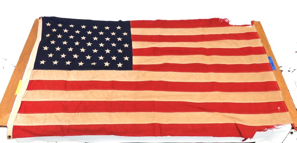 49 Star Flag 55" x 32": 49 Star Flag 55" x 32". January 3, 1959 - July 4, 1960. Very rare flag. Post-Alaska, Pre-Hawaii.