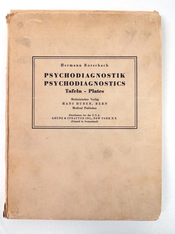 Hermann Rorschach Psychodiagnostic Plates, 1940: Hermann Rorschach (1884-1922): Psychodiagnostic Plates, Psychodiagnostik Tafeln. Publisher: Medizinischer Verlag Hans Huber, Bern Medical Publisher. Stated Distributors for the U.S.A. Grune & Stratton
