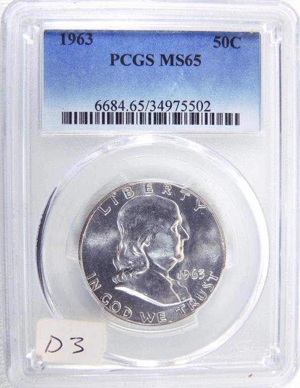 1963 Franklin Half Dollar PCGS MS 65 (1 of 2)