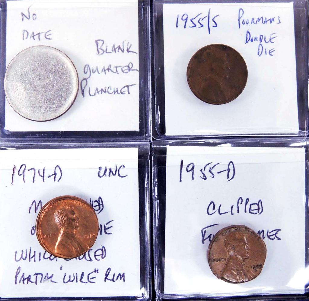 Four Error Coins (1 of 2)