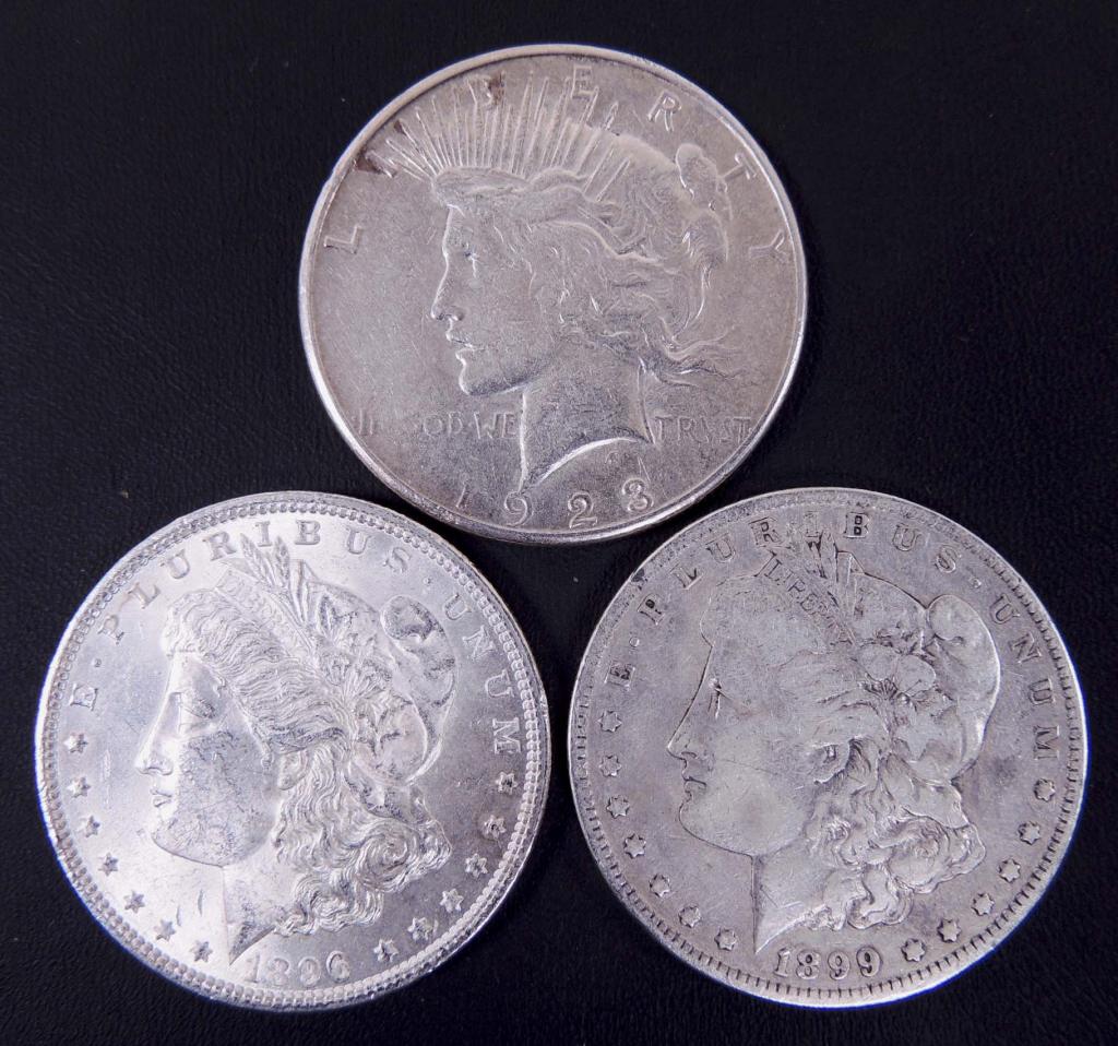 (2) Morgans and Peace Dollar (1 of 2)