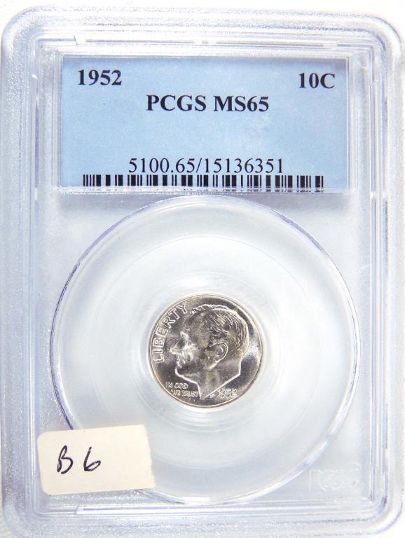 1952 Roosevelt Dime PCGS MS 65 (1 of 2)