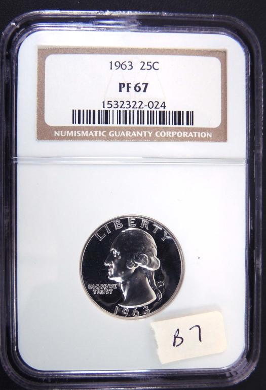 1963 Washington Quarter PCGS Proof 67 (1 of 2)