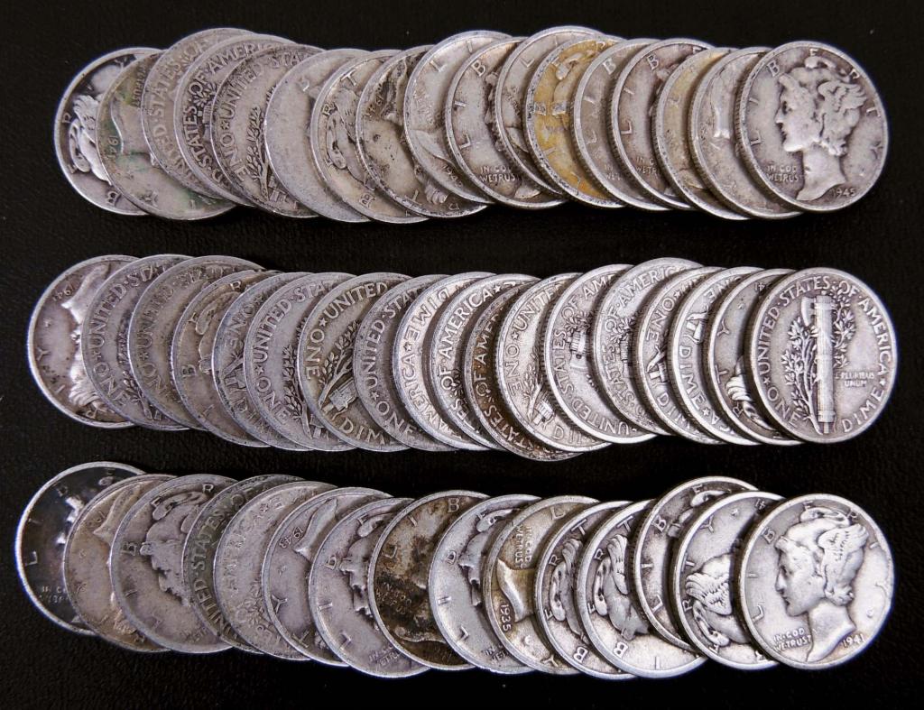 Mercury Silver Dimes (50) (1 of 1)