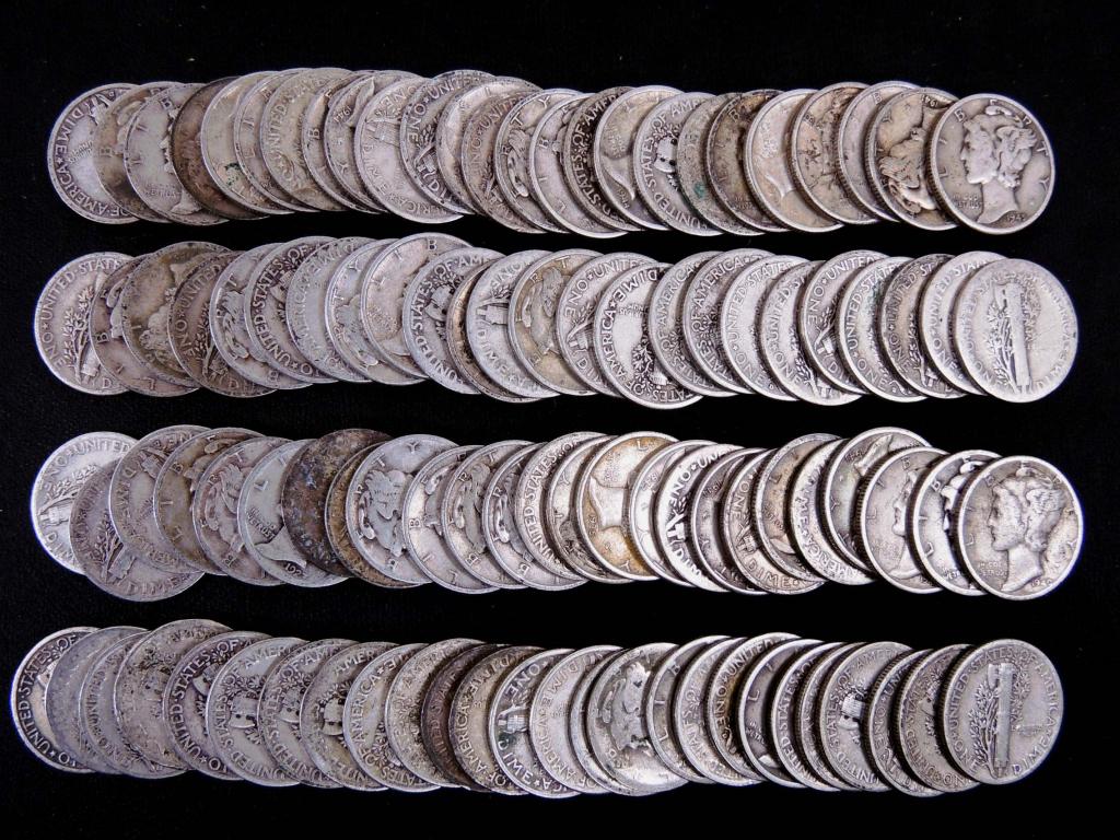 Mercury Silver Dimes (100) (1 of 1)