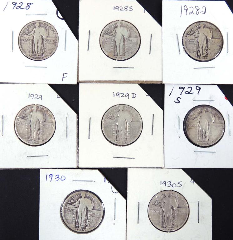 8 Standing Liberty Quarters (1 of 2)