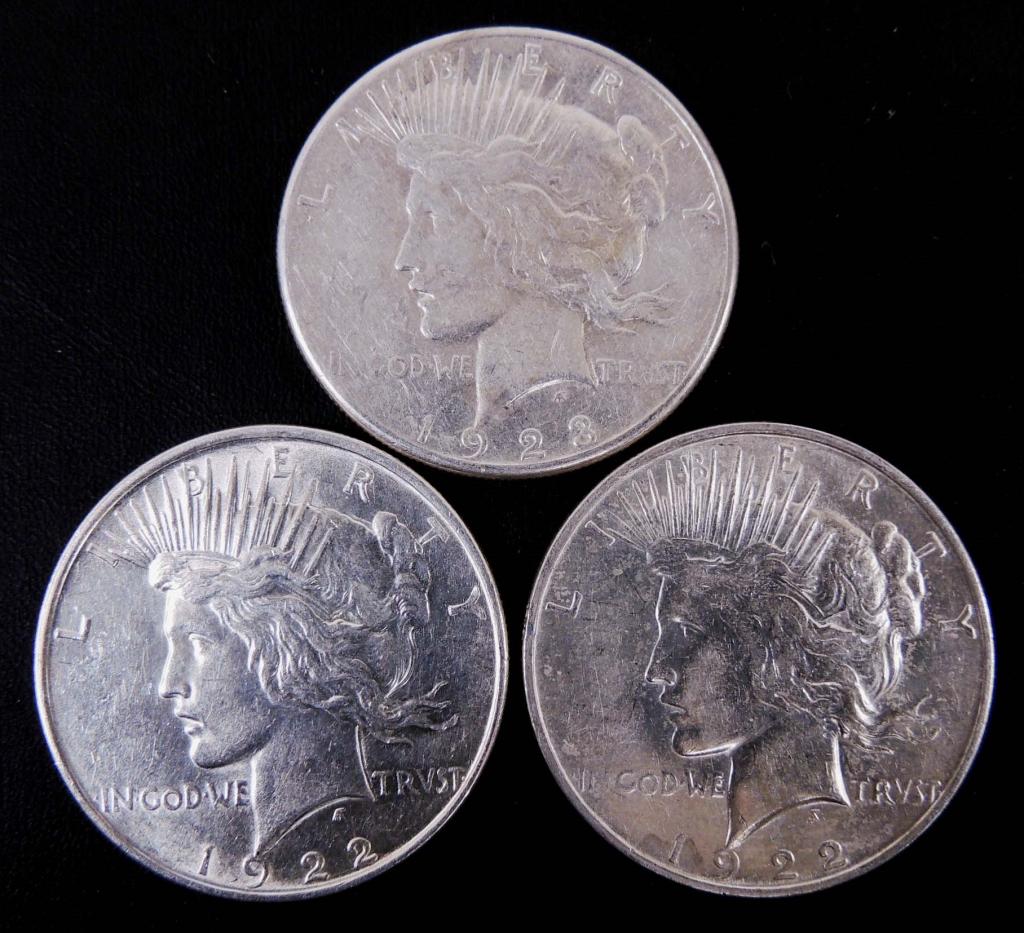 Peace Silver Dollars (3) (1 of 2)