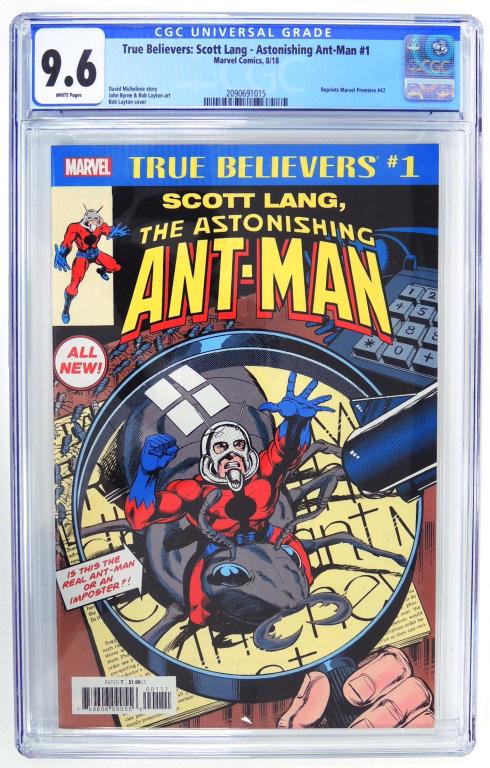 Graded Comic - Astonishing Ant Man: True Believers: Scott Lang - Astonishing Ant Man #1. Marvel (8/2018). CGC Universal Grade 9.6.
