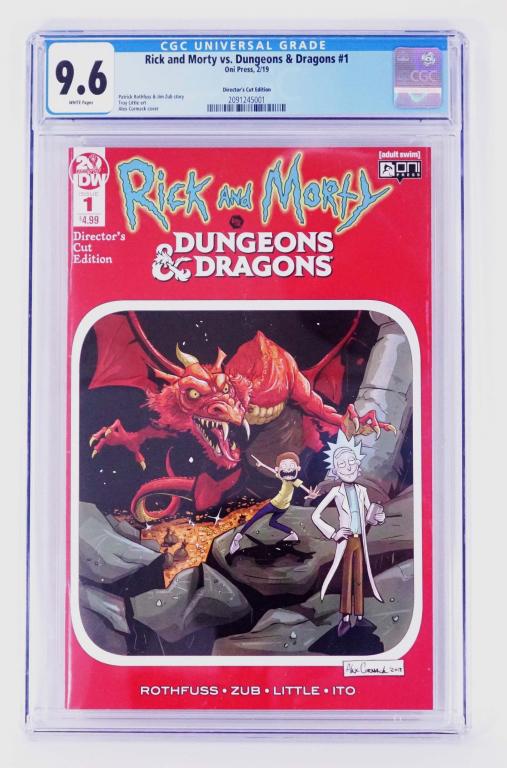 Graded Comic: Rick & Morty vs. Dungeons & Dragons: 2/2019. Oni Press Director's Cut Edition CGC Universal Grade 9.6.