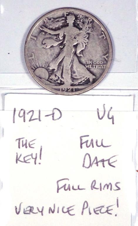 1921-d Walking Liberty Half Dollar - KEY (VG?) (1 of 4)