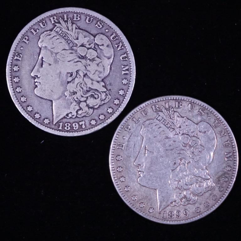 1897-o & 1899-o Morgan Silver Dollars (2) (1 of 2)