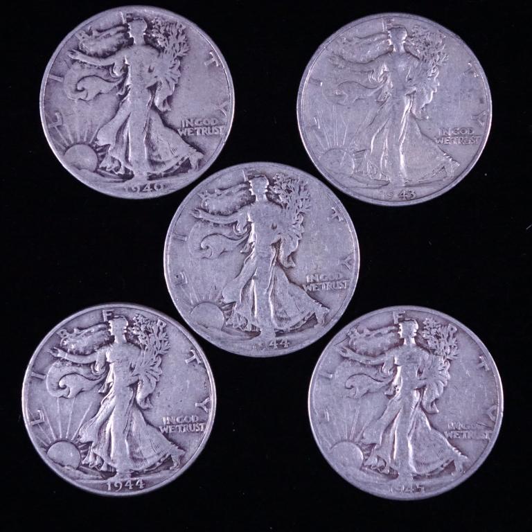 Walking Liberty Half Dollars (5) (1 of 2)