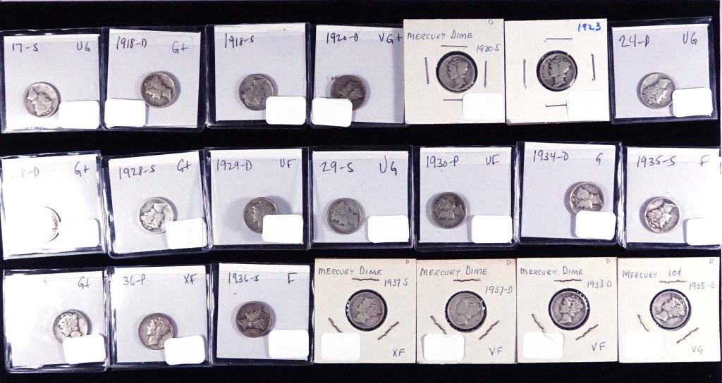 Mercury Silver Dimes (21) (1 of 4)
