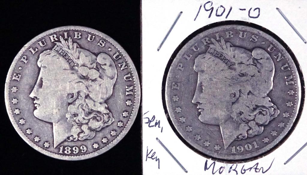 1899-o & 1901-o Morgan Silver Dollars (2) (1 of 2)