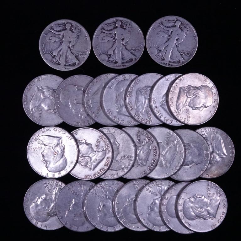 Silver Half Dollars (24) (1 of 2)
