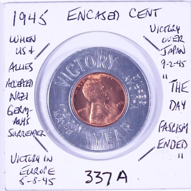 1945 Cent in VE / VJ Day Encasement (1 of 3)