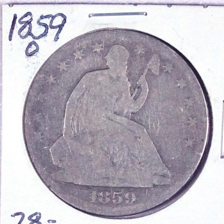 1859-o Seated Liberty Silver Half Dollar (1 of 2)