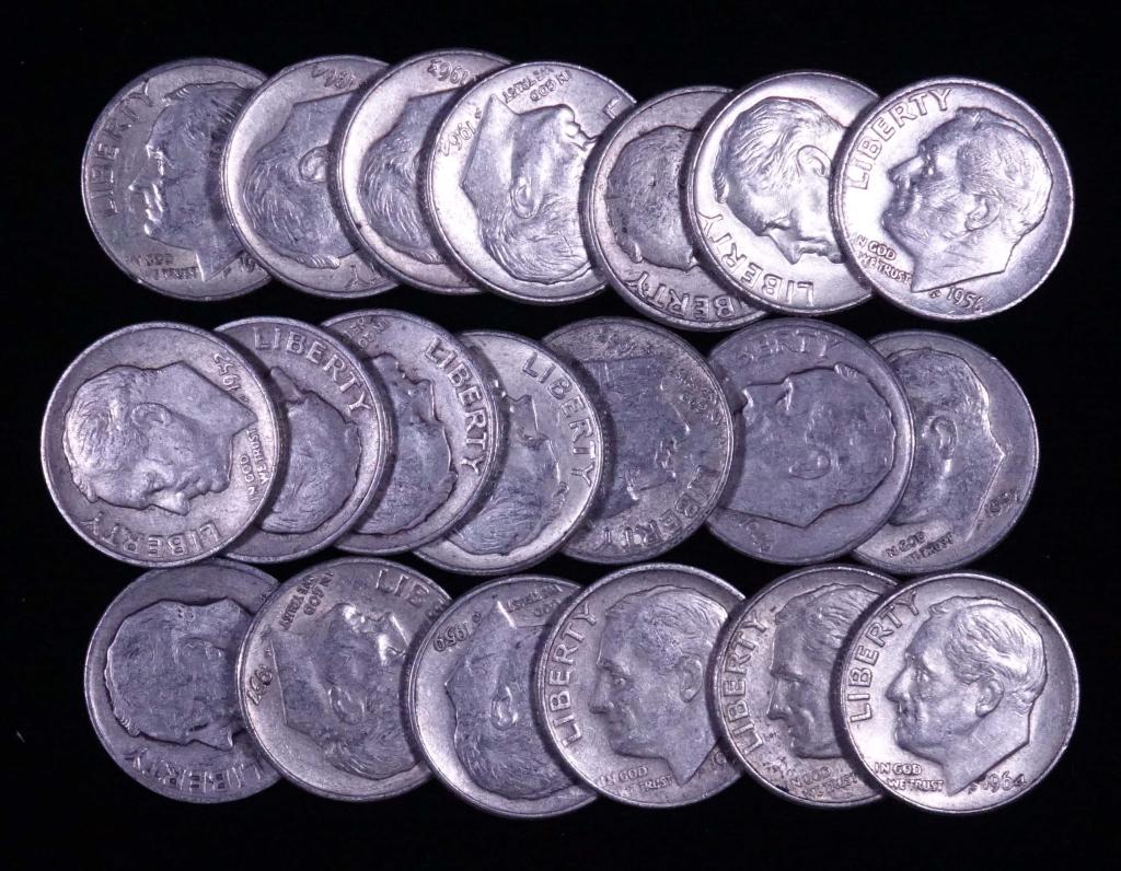 Roosevelt Silver Dimes (20) (1 of 2)