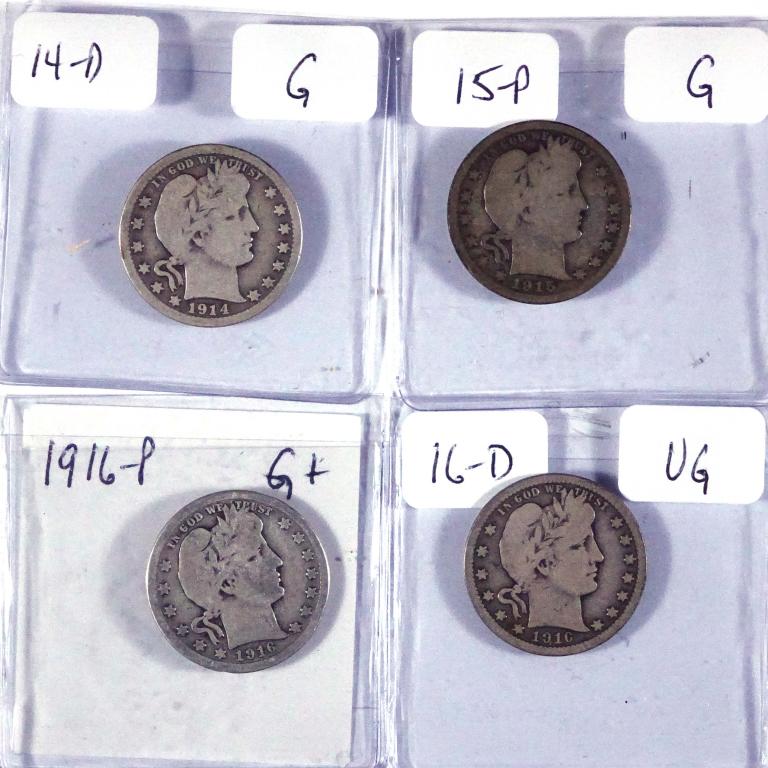 Barber Silver Quarters (4) (1 of 2)