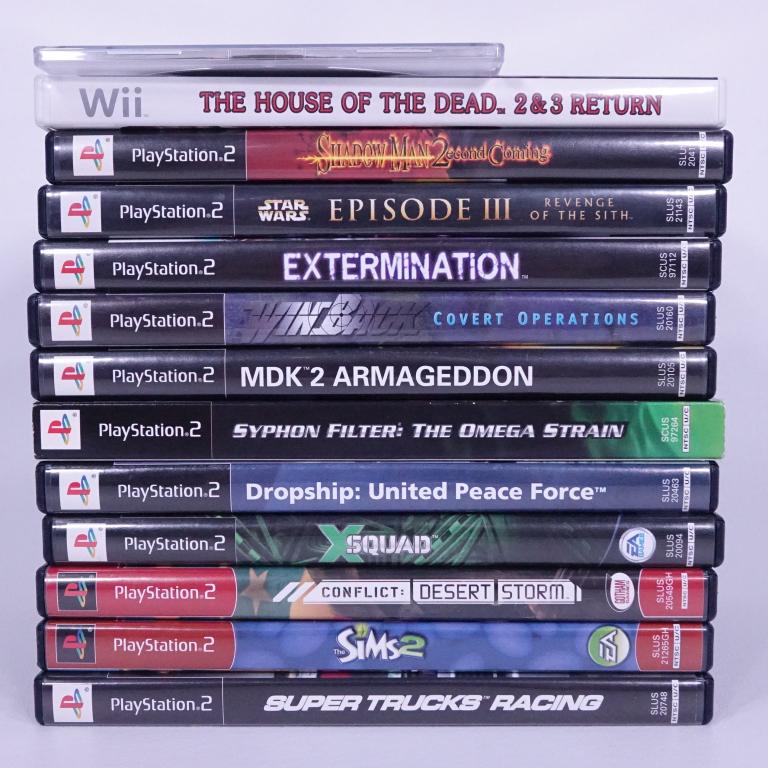 Playstation 2 Games (12) & (1) Sega Wii Game (1 of 2)