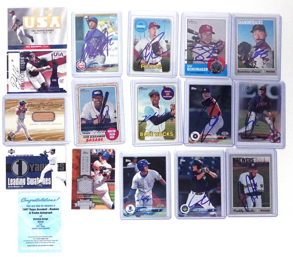Baseball, Autograph, Jersey, Bat Cards (16) (1 of 9)