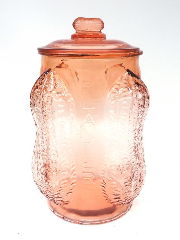 Vintage Glass Planters Peanut Jar: 14" tall.
