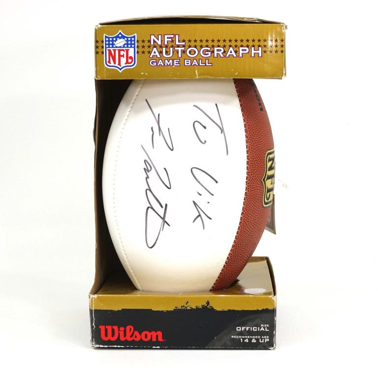 Fran Tarkenton Signed Football, In Box: Wilson NFL "The Duke" Ball, signed "To Vik, Fran Tarkenton." Minnesota Vikings, NFL Hall of Fame.
