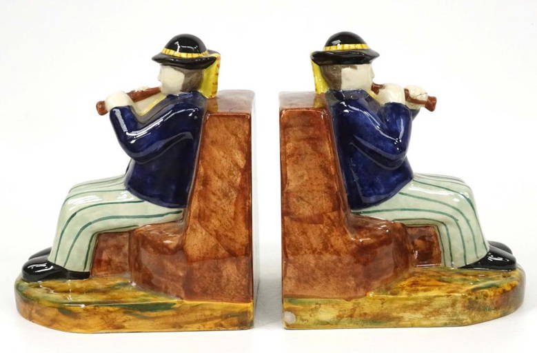 Ceramic Bookends, 1940's Brion Quimper France
