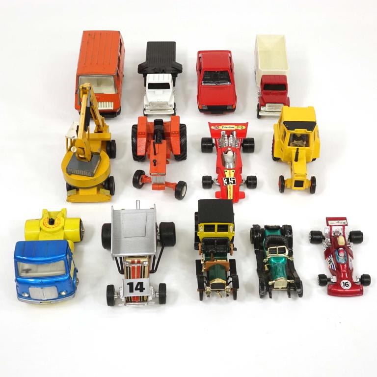 13 Vintage Die-Cast Cars/Vehicles: Including Rio, Corgi, Ertl, Tonka, Matchbox, Dinky
